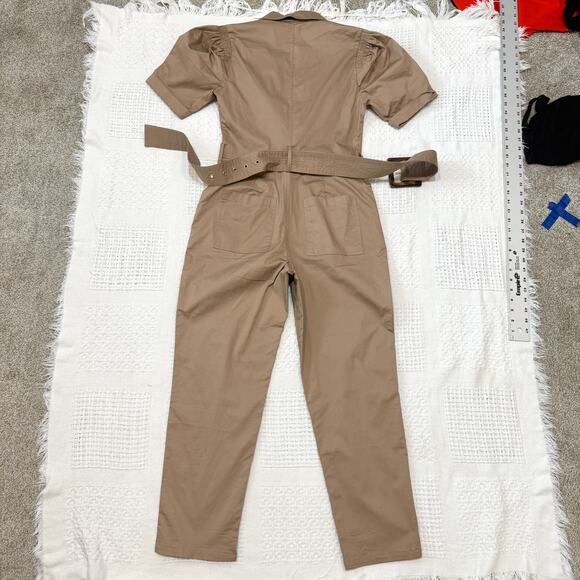 WeWoreWhat small belted puff sleeve zip front jumpsuit P 2803 - Picture 5 of 12